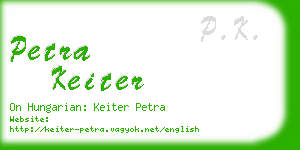 petra keiter business card